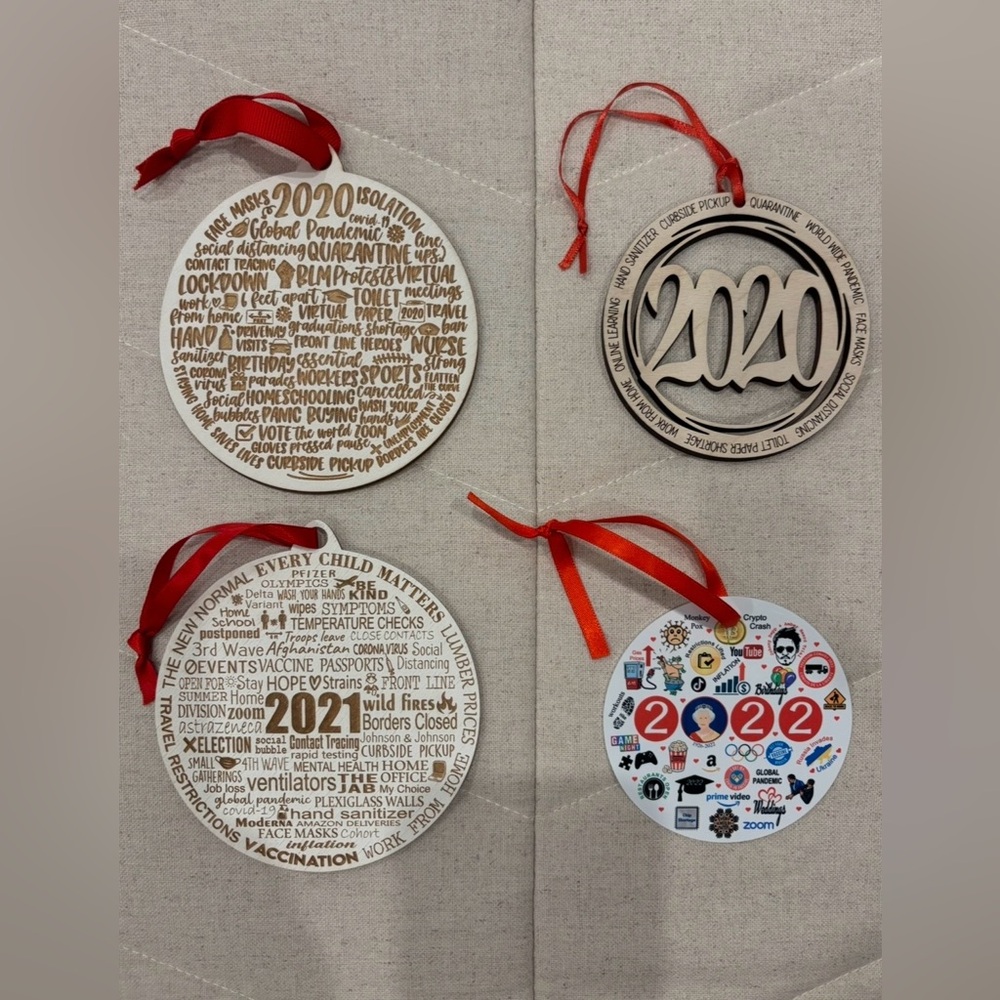 | NWOT | 2020, 2021, 2022 Assorted Holiday Ornament Set